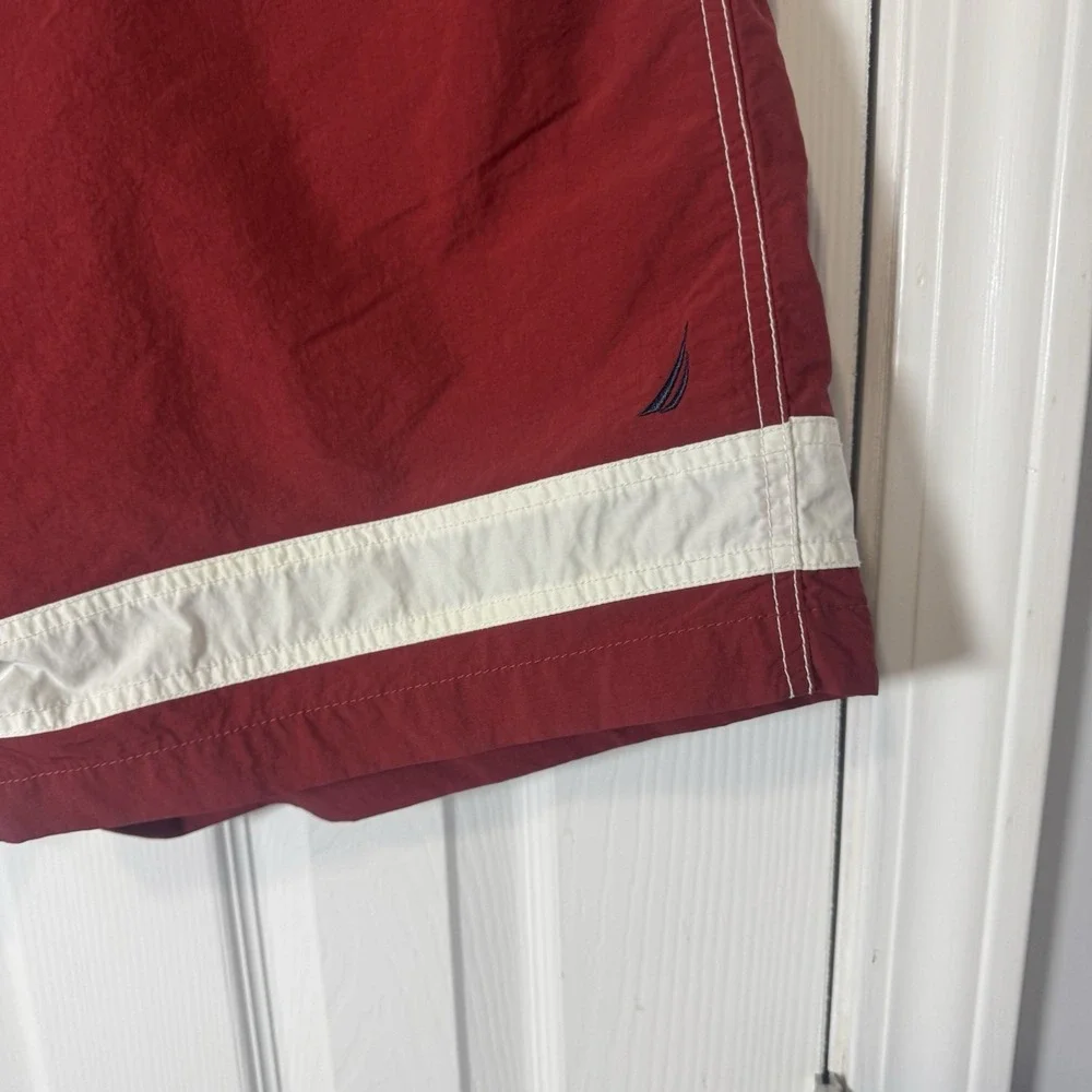 Vintage Nautica Swim Trunks Mens Large L Red